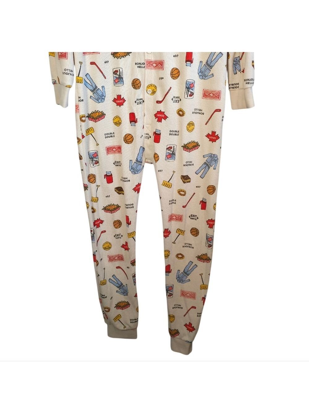 Arborist Thermal Onesie Pajamas Size Small Canadian Print Waffle - Picture 5 of 12